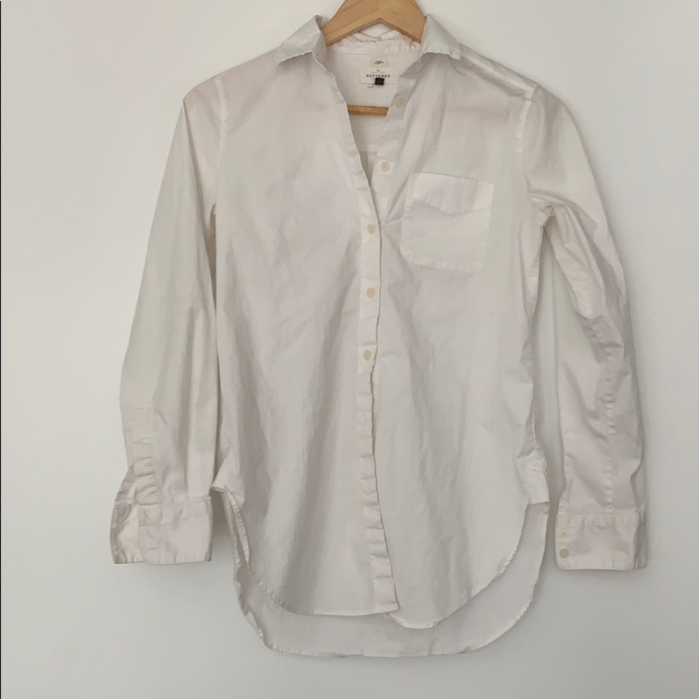 Softened white blouse